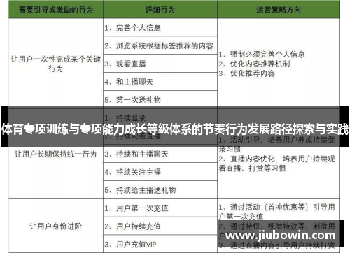 体育专项训练与专项能力成长等级体系的节奏行为发展路径探索与实践